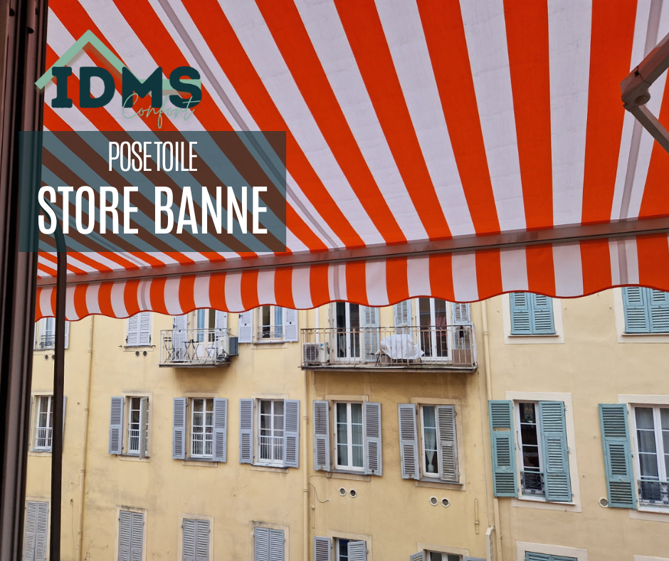 pose toile store banne à nice
