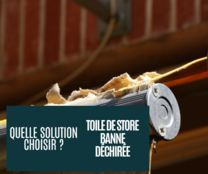 remplacement toile store banne déchirée